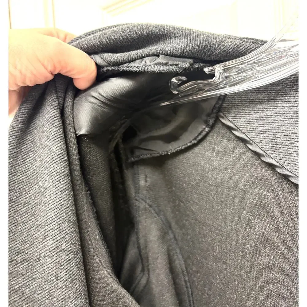 Roz & Ali Jacket Women’s 2X Charcoal Moto Ponte Knit Zipper Plus Size